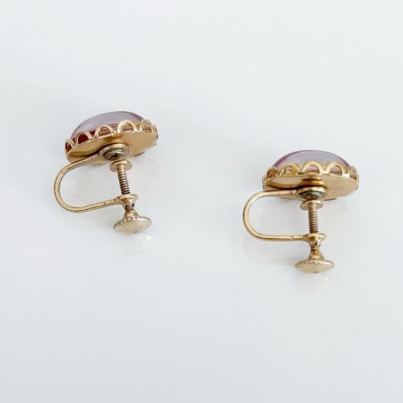 Vintage Screw Back Starburst Earring - Picture 5 of 10